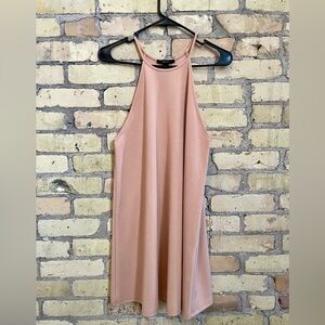 Forever 21 Large Light Pink High Neck Halter Top Spring Dress